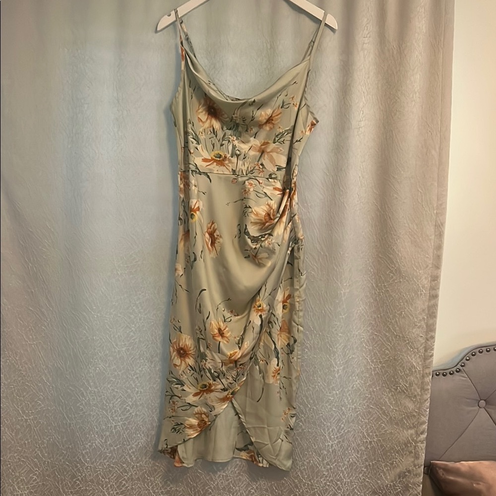 Floral Print Spaghetti Strap Dress